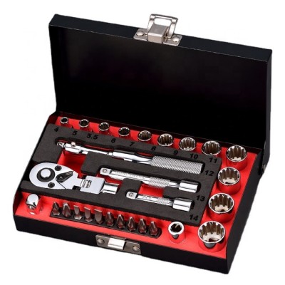 28PCS 1/4inch Bits & Socket Ratchet Driver Set