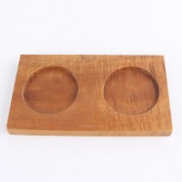 useful wooden salt and pepper holder with grinder set