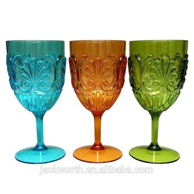 15 oz Stemware Plastic Cup Goblet Wine Glass