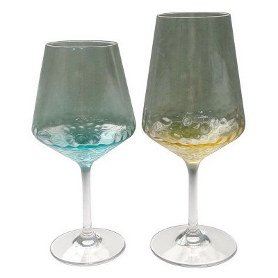 22oz & 16oz Unbreakable Plastic Colored Wine Glass