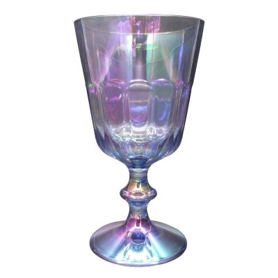 Rainbow Luster  plastic Embossed Drinking Goblet